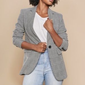 Brand New Zara Houndstooth Plaid Blazer